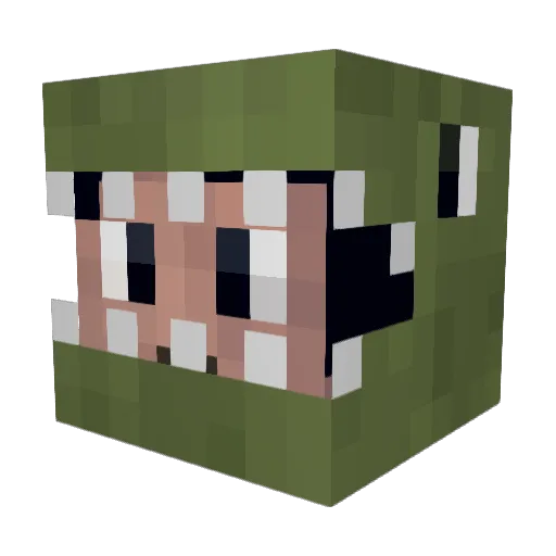 df_az Minecraft avatar head, 3D render