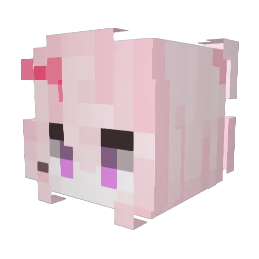 dfbwd Minecraft avatar head, 3D render