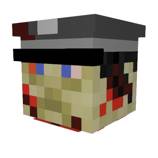 dfdf30003 Minecraft avatar head, 3D render