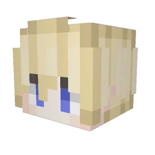 dff Minecraft avatar head, 3D render