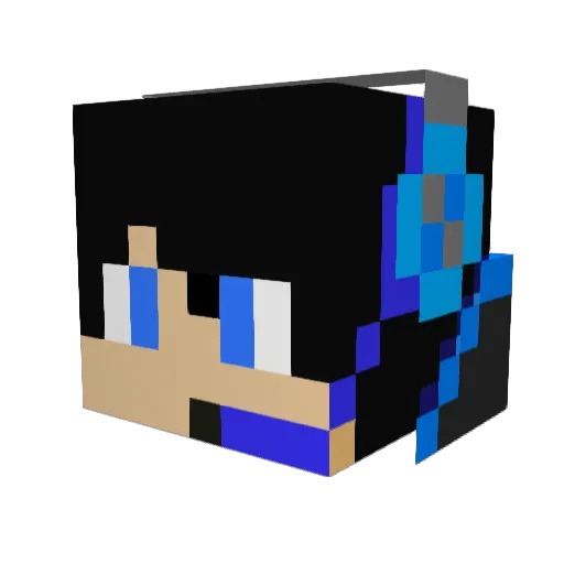 dffrgrg Minecraft avatar head, 3D render
