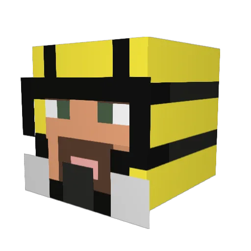 dfk4 Minecraft avatar head, 3D render