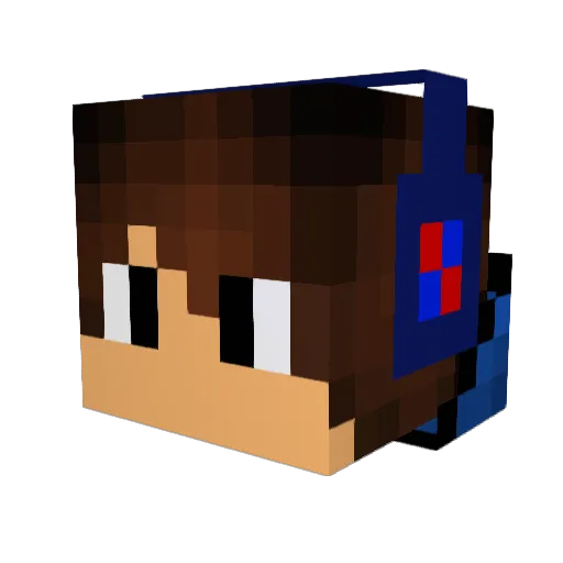 dfm72 Minecraft avatar head, 3D render