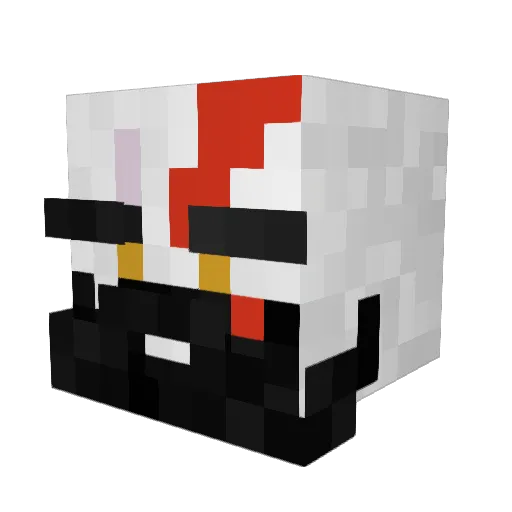 dfuma Minecraft avatar head, 3D render