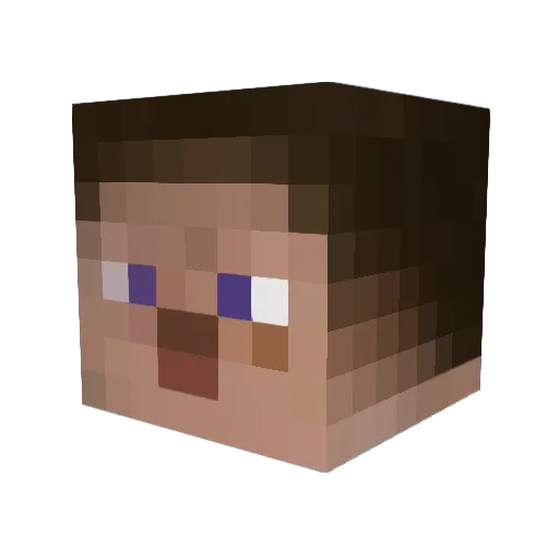 dgcolin Minecraft avatar head, 3D render