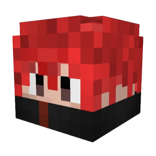 dghlk Minecraft avatar head, 3D render