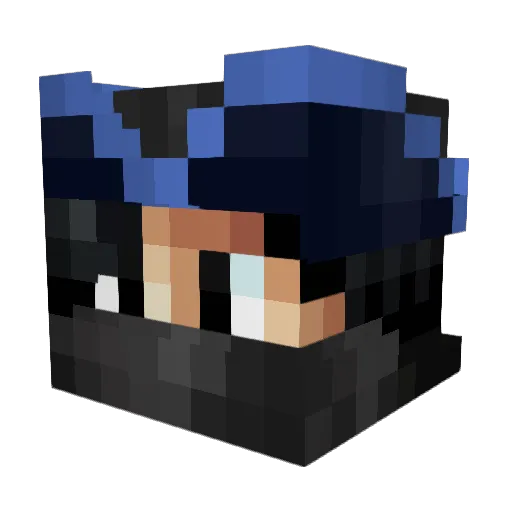 dghnh Minecraft avatar head, 3D render