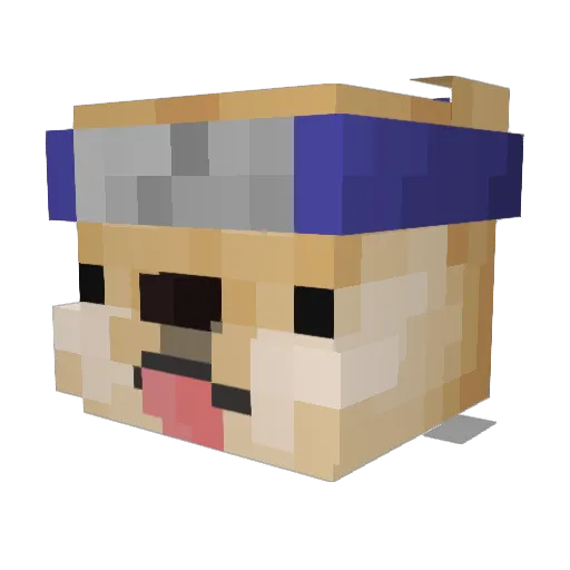 dgknig Minecraft avatar head, 3D render