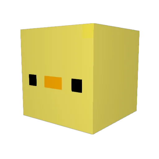 dgmater Minecraft avatar head, 3D render