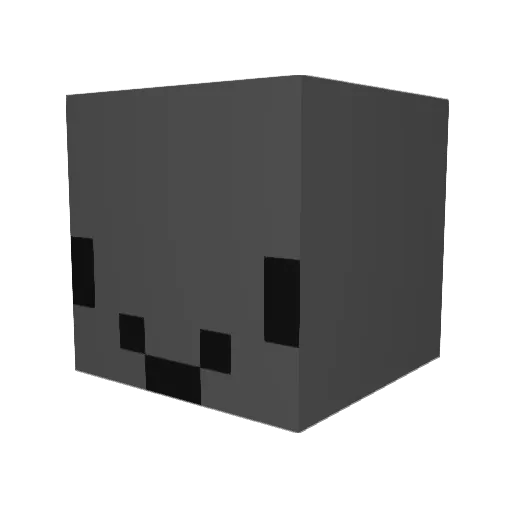 dgnq1 Minecraft avatar head, 3D render