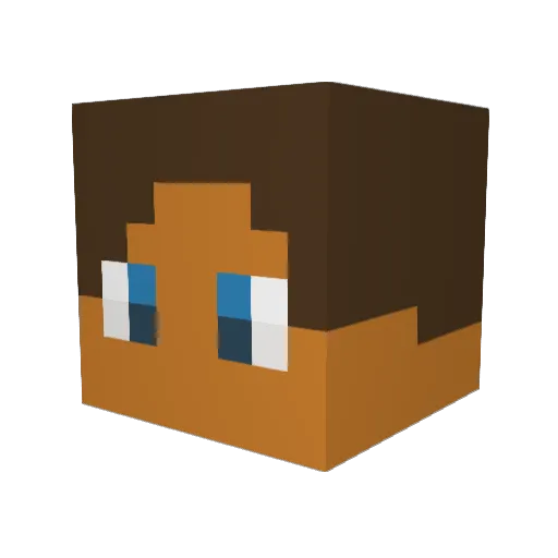 dgomex Minecraft avatar head, 3D render