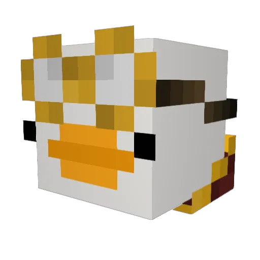 dgoose_ Minecraft avatar head, 3D render