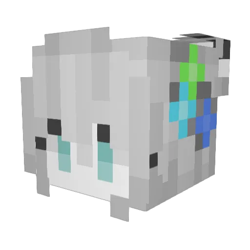 dgvs Minecraft avatar head, 3D render