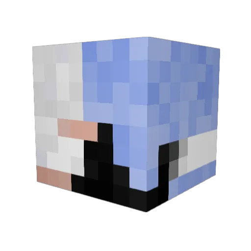 dgxzz Minecraft avatar head, 3D render