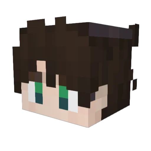 dh033 Minecraft avatar head, 3D render
