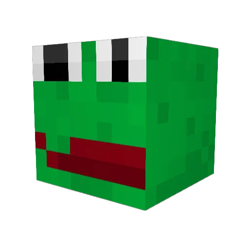 dhagloog Minecraft avatar head, 3D render