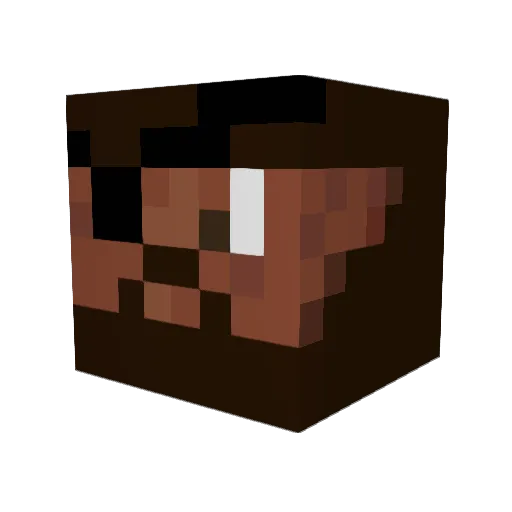 dhazi Minecraft avatar head, 3D render