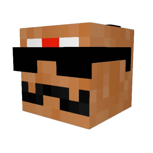 dhbfd Minecraft avatar head, 3D render