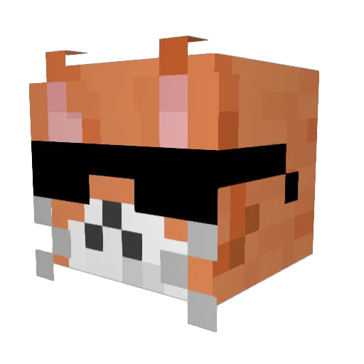 dhcraft_196 Minecraft avatar head, 3D render