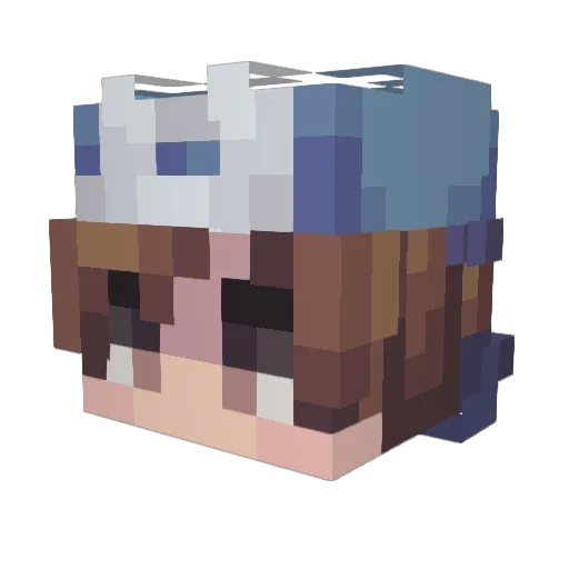 dhdwhen Minecraft avatar head, 3D render