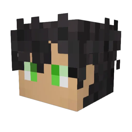 dhhg Minecraft avatar head, 3D render