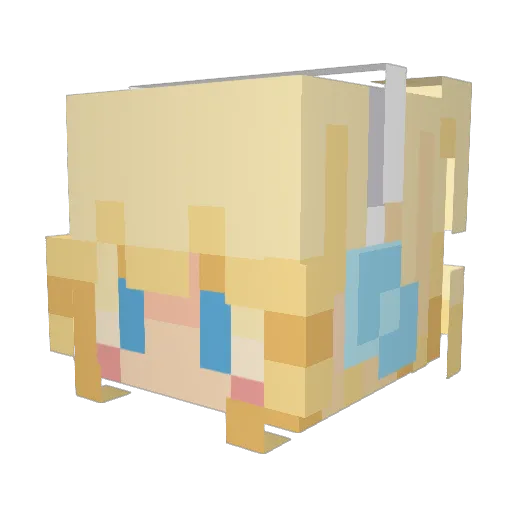 dhhhp Minecraft avatar head, 3D render