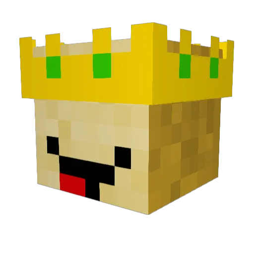 dhjkf Minecraft avatar head, 3D render