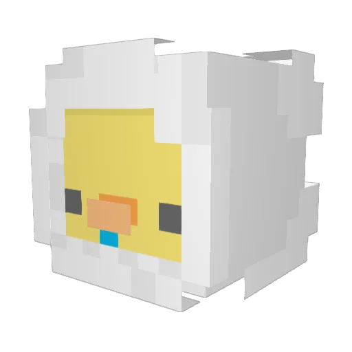 dhkdeoQkd Minecraft avatar head, 3D render