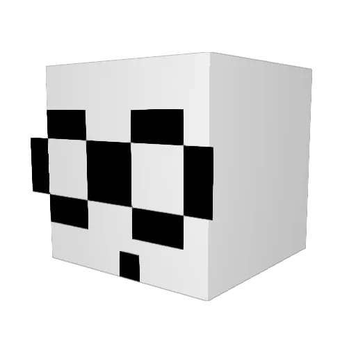 dhkt Minecraft avatar head, 3D render