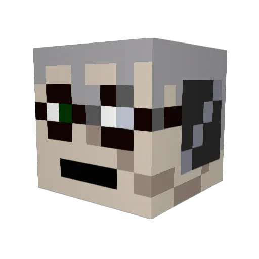dhr12345 Minecraft avatar head, 3D render