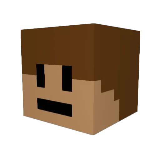 dhwmy Minecraft avatar head, 3D render