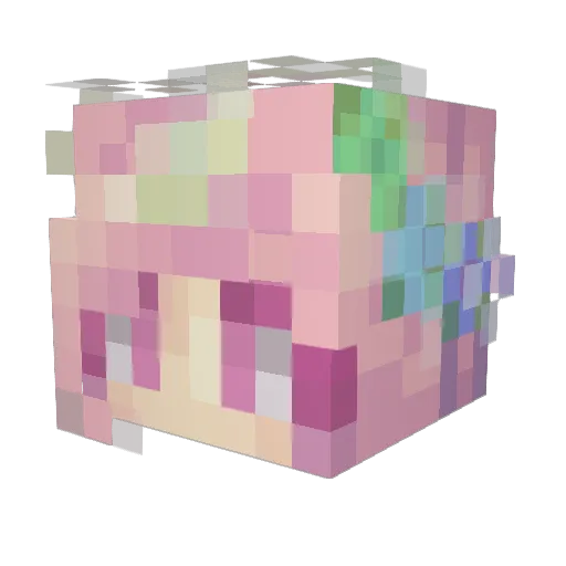 dhyate Minecraft avatar head, 3D render
