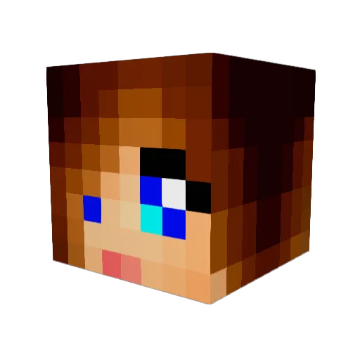 di1wan Minecraft avatar head, 3D render