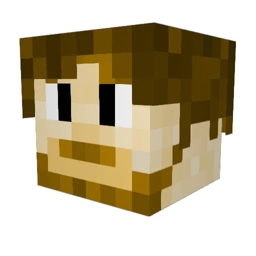 diVraa Minecraft avatar head, 3D render