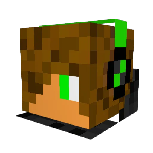 diZzybae Minecraft avatar head, 3D render