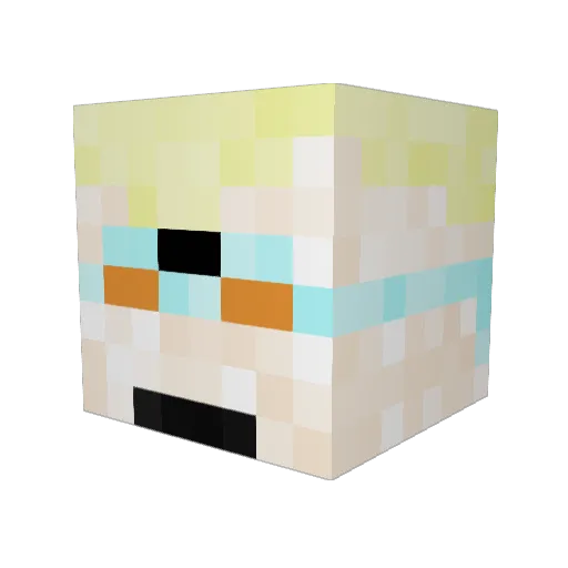 diaLandi Minecraft avatar head, 3D render