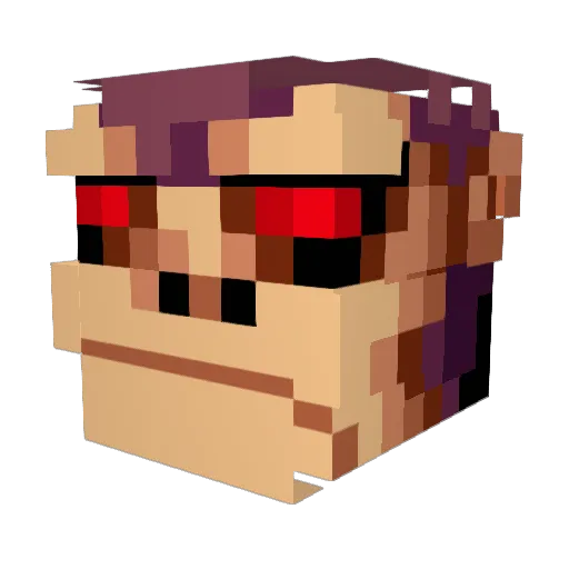 diablo122 Minecraft avatar head, 3D render