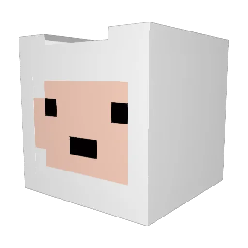 diablofps Minecraft avatar head, 3D render
