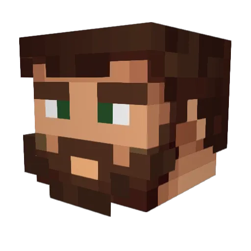 diambloc Minecraft avatar head, 3D render