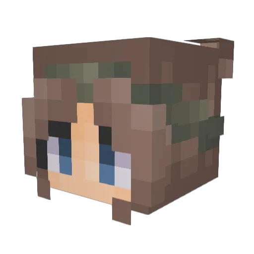 diamndprincess Minecraft avatar head, 3D render