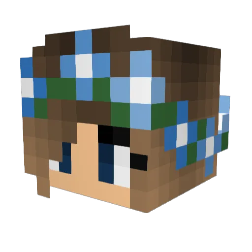 diamond0608 Minecraft avatar head, 3D render