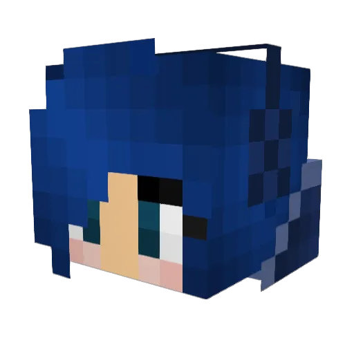 diamond098 Minecraft avatar head, 3D render