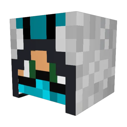 diamond165 Minecraft avatar head, 3D render