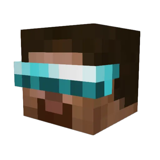diamond223 Minecraft avatar head, 3D render