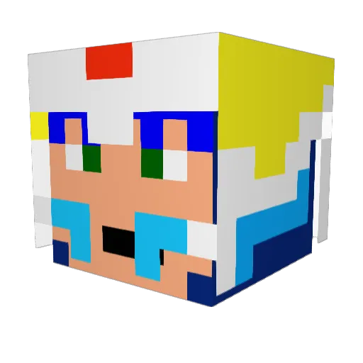 diamond_101 Minecraft avatar head, 3D render
