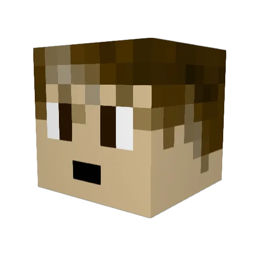 diamond_hunter_ Minecraft avatar head, 3D render