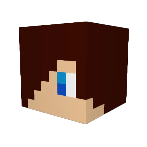 diamond_line Minecraft avatar head, 3D render