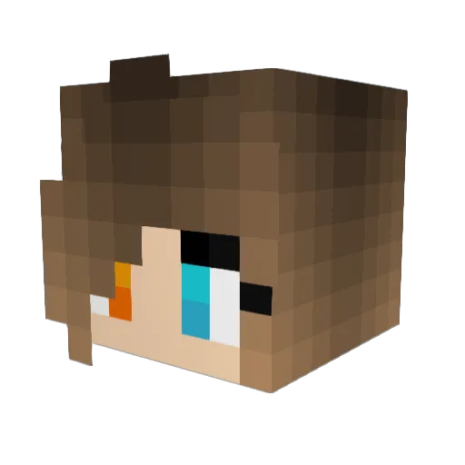 diamondandruby Minecraft avatar head, 3D render