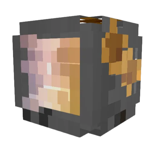 diamondcities Minecraft avatar head, 3D render