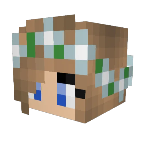 diamondcraft12 Minecraft avatar head, 3D render